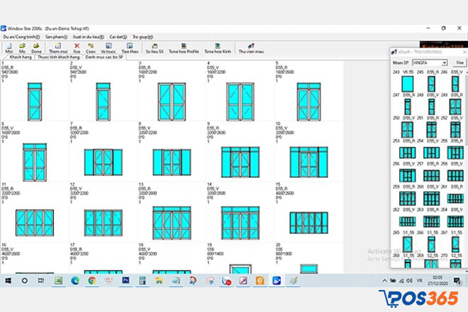 Phần mềm thiết kế sản xuất cửa nhôm, cửa nhựa window Star