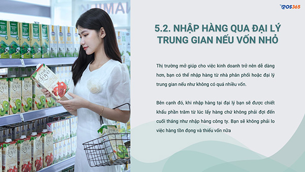 Nhập hàng qua đại lý trung gian nếu vốn nhỏ