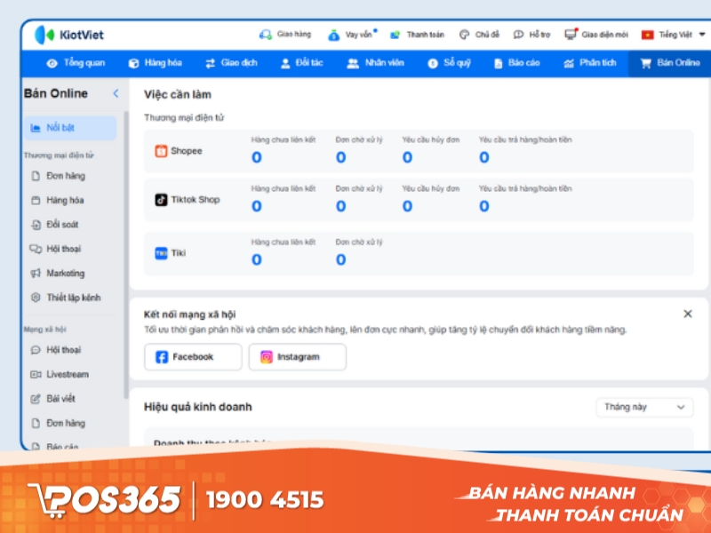 Nền tảng quản lý bán hàng online đa kênh Kiotviet