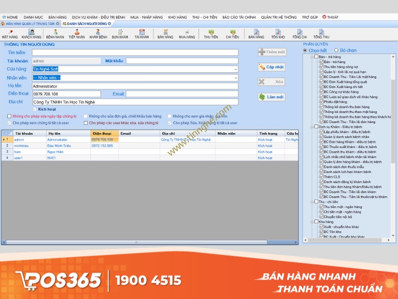Công cụ vận hành phòng khám hiệu quả TINHGHE.COM