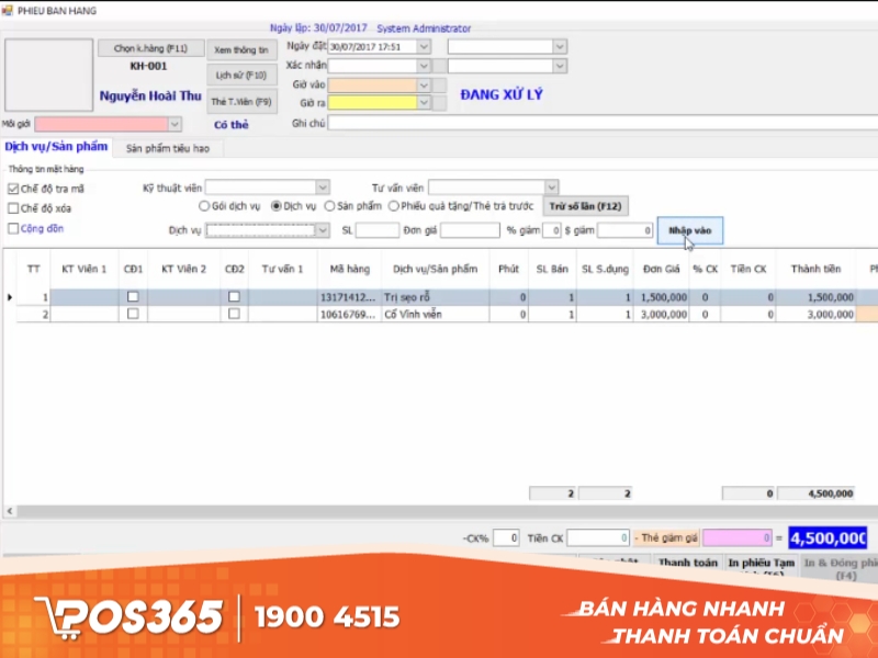 Phần mềm quản lý spa free eBizSpa
